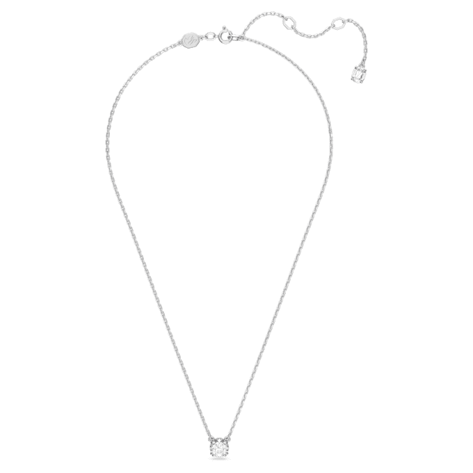 Stilla-Anhänger mit rundem Schliff, weiss, rhodiniert Stilla-Anhänger mit rundem Schliff, weiss, rhodiniert