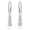 Stilla Attract Ohrringe mit rundem Schliff, weiss, rhodiniert Stilla Attract Ohrringe mit rundem Schliff, weiss, rhodiniert