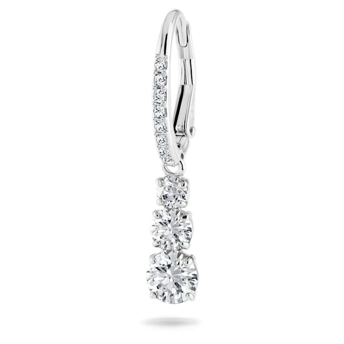 Stilla Attract Ohrringe mit rundem Schliff, weiss, rhodiniert Stilla Attract Ohrringe mit rundem Schliff, weiss, rhodiniert
