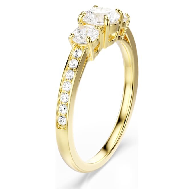 Stilla Attract Ring, runder Schliff, weiss, vergoldet Stilla Attract Ring, runder Schliff, weiss, vergoldet