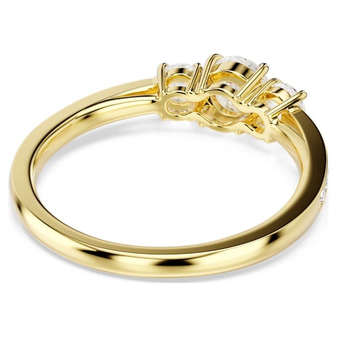 Stilla Attract Ring, runder Schliff, weiss, vergoldet Stilla Attract Ring, runder Schliff, weiss, vergoldet