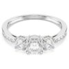 Stilla Attract Ring, Rundschliff, weiss, silberfarben Stilla Attract Ring, Rundschliff, weiss, silberfarben