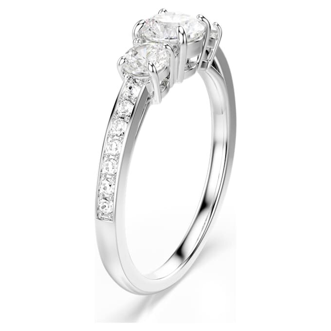 Stilla Attract Ring, Rundschliff, weiss, silberfarben Stilla Attract Ring, Rundschliff, weiss, silberfarben