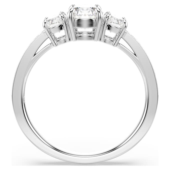 Stilla Attract Ring, Rundschliff, weiss, silberfarben Stilla Attract Ring, Rundschliff, weiss, silberfarben