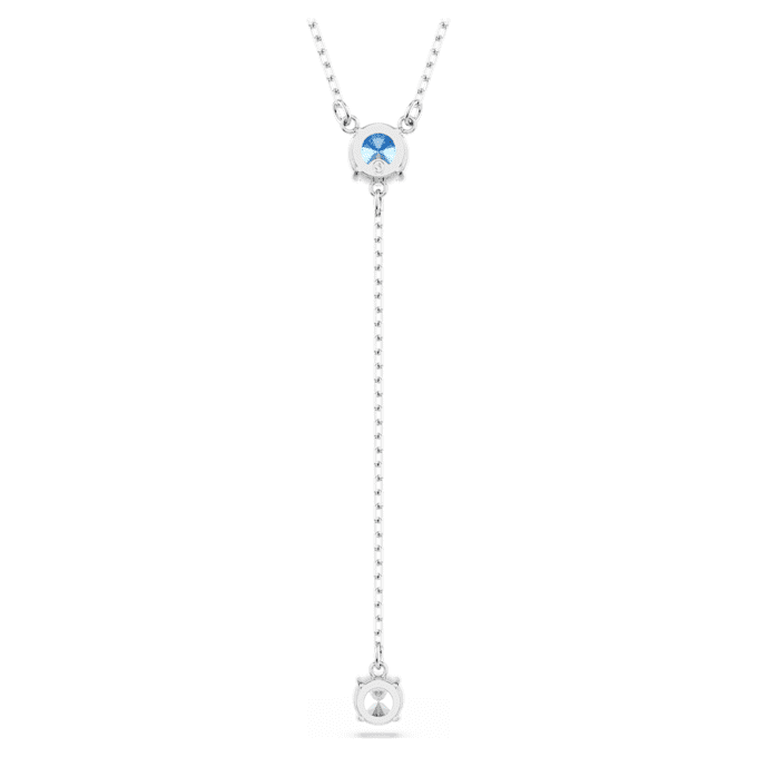 Stilla Attract Y-Halskette mit rundem Schliff, blau, rhodiniert Stilla Attract Y-Halskette mit rundem Schliff, blau, rhodiniert