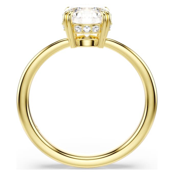 Stilla Cocktailring mit rundem Schliff, weiss, goldfarben plattiert Stilla Cocktailring mit rundem Schliff, weiss, goldfarben plattiert