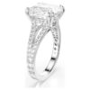 Stilla Cocktailring, quadratischer Schliff, Pavé, weiss, rhodiniert Stilla Cocktailring, quadratischer Schliff, Pavé, weiss, rhodiniert