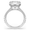 Stilla Cocktailring, quadratischer Schliff, Pavé, weiss, rhodiniert Stilla Cocktailring, quadratischer Schliff, Pavé, weiss, rhodiniert