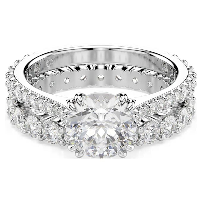 Stilla-Ring-Set (2), Rundschliff, weiss, rhodiniert Stilla-Ring-Set (2), Rundschliff, weiss, rhodiniert