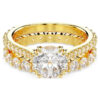 Stilla-Ring-Set (2), Rundschliff, weiss, vergoldet Stilla-Ring-Set (2), Rundschliff, weiss, vergoldet