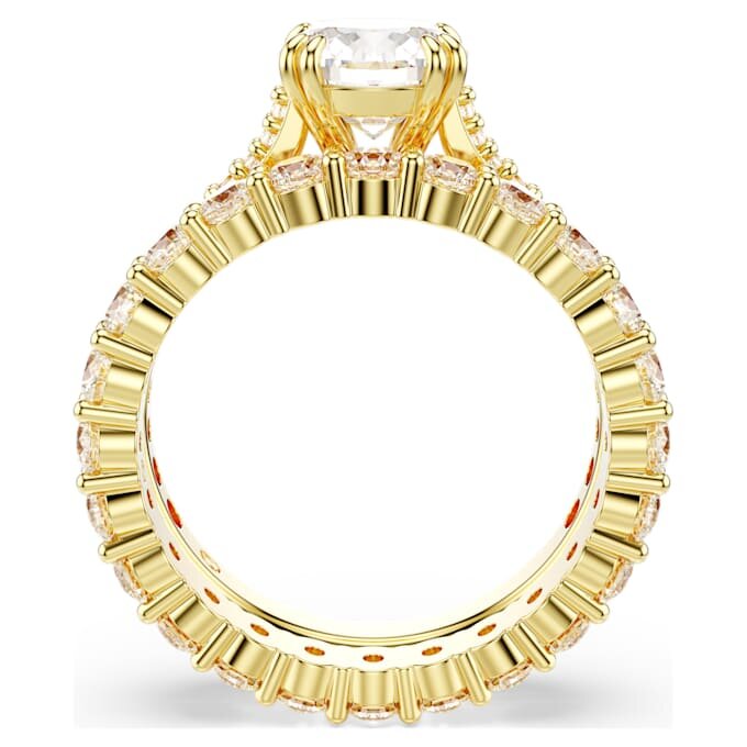 Stilla-Ring-Set (2), Rundschliff, weiss, vergoldet Stilla-Ring-Set (2), Rundschliff, weiss, vergoldet