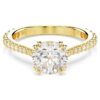 Stilla-Ring-Set (2), Rundschliff, weiss, vergoldet Stilla-Ring-Set (2), Rundschliff, weiss, vergoldet