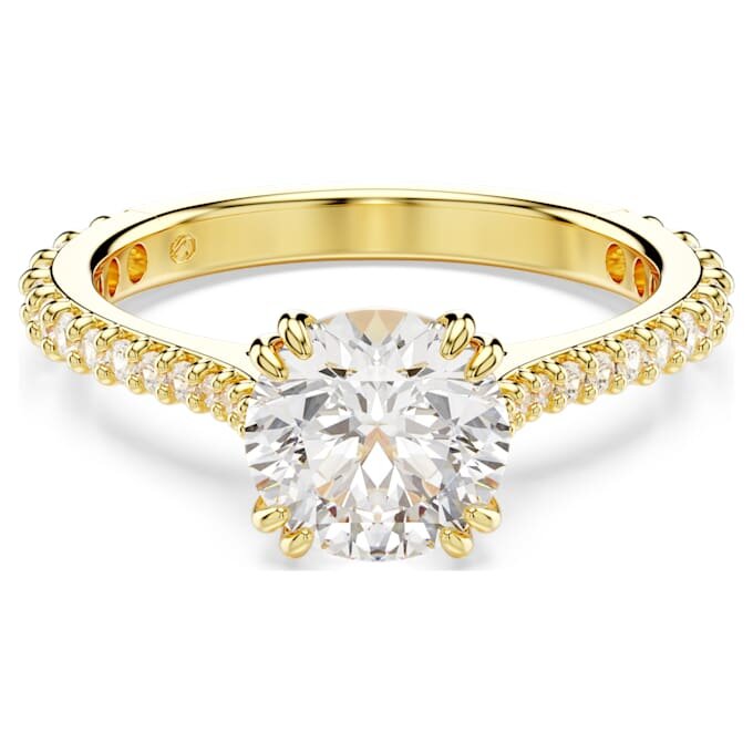 Stilla-Ring-Set (2), Rundschliff, weiss, vergoldet Stilla-Ring-Set (2), Rundschliff, weiss, vergoldet
