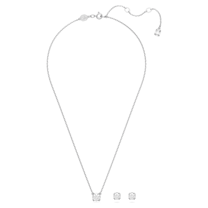 Stilla-Set mit Rundschliff, weiss, rhodiniert Stilla-Set mit Rundschliff, weiss, rhodiniert