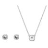Stilla-Set mit Rundschliff, weiss, rhodiniert Stilla-Set mit Rundschliff, weiss, rhodiniert