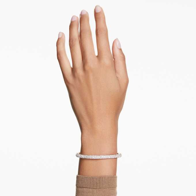 Sublima-Armreif «Snow Pavé», weiss, roségoldfarben plattiert Sublima-Armreif «Snow Pavé», weiss, roségoldfarben plattiert