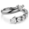 Sublima Offener Ring mit gemischten Schliffen, weiss, rutheniumbeschichtet Sublima Offener Ring mit gemischten Schliffen, weiss, rutheniumbeschichtet