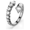 Sublima Offener Ring mit gemischten Schliffen, weiss, rutheniumbeschichtet Sublima Offener Ring mit gemischten Schliffen, weiss, rutheniumbeschichtet