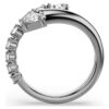Sublima Offener Ring mit gemischten Schliffen, weiss, rutheniumbeschichtet Sublima Offener Ring mit gemischten Schliffen, weiss, rutheniumbeschichtet