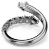 Sublima Offener Ring mit gemischten Schliffen, weiss, rutheniumbeschichtet Sublima Offener Ring mit gemischten Schliffen, weiss, rutheniumbeschichtet