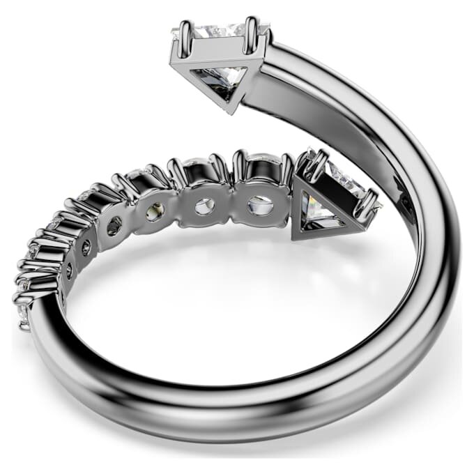 Sublima Offener Ring mit gemischten Schliffen, weiss, rutheniumbeschichtet Sublima Offener Ring mit gemischten Schliffen, weiss, rutheniumbeschichtet