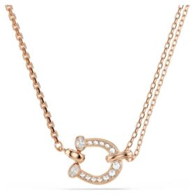 Symbolica-Anhänger Pavé, Hufeisen, weiss, roségoldfarben plattiert Symbolica-Anhänger Pavé, Hufeisen, weiss, roségoldfarben plattiert