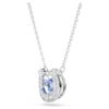 Symbolica-Anhänger, Rundschliff, Pavé, Hufeisen, blau, rhodiniert Symbolica-Anhänger, Rundschliff, Pavé, Hufeisen, blau, rhodiniert