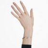 Symbolica-Armband mit Kristallperle, Kleeblatt, bösem Blick und Hufeisen, blau, vergoldet