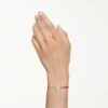 Symbolica-Armband mit Kristallperle, Pavé, Hufeisen, weiss, roségoldfarben plattiert