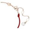 Symbolica-Armband mit Kristallperle, Pavé, Hufeisen, weiss, roségoldfarben plattiert
