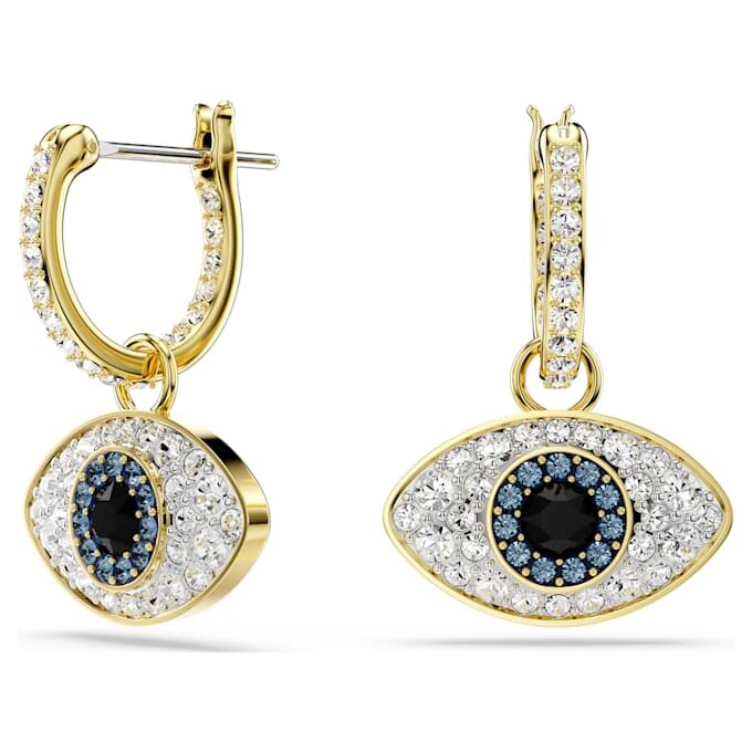 Symbolica-Ohrringe «Evil Eye», blau, vergoldet Symbolica-Ohrringe «Evil Eye», blau, vergoldet