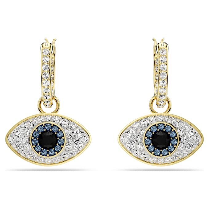 Symbolica-Ohrringe «Evil Eye», blau, vergoldet Symbolica-Ohrringe «Evil Eye», blau, vergoldet