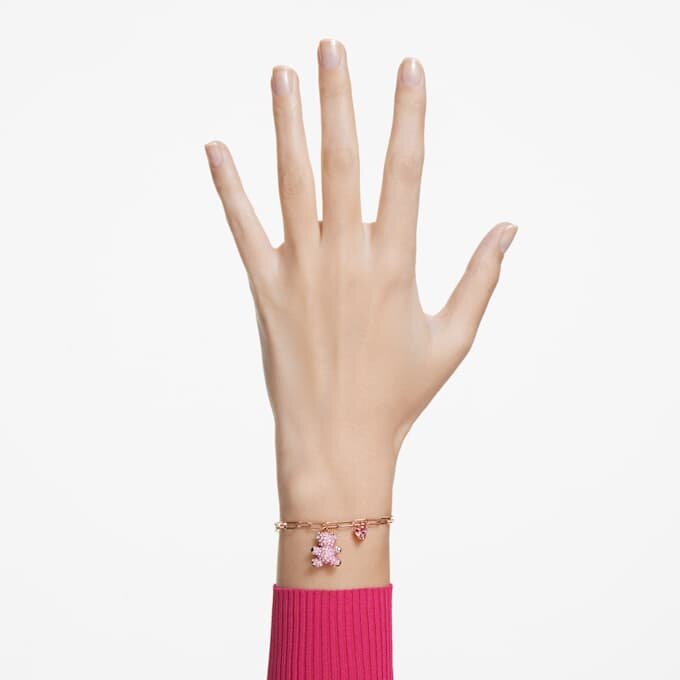 Teddy-Armband «Bär», rosa, roségoldfarben plattiert Teddy-Armband «Bär», rosa, roségoldfarben plattiert
