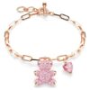 Teddy-Armband «Bär», rosa, roségoldfarben plattiert Teddy-Armband «Bär», rosa, roségoldfarben plattiert