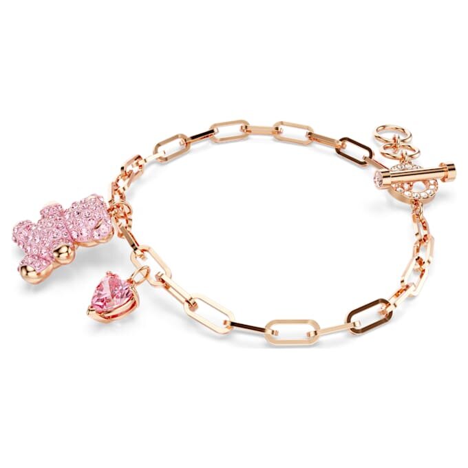Teddy-Armband «Bär», rosa, roségoldfarben plattiert Teddy-Armband «Bär», rosa, roségoldfarben plattiert