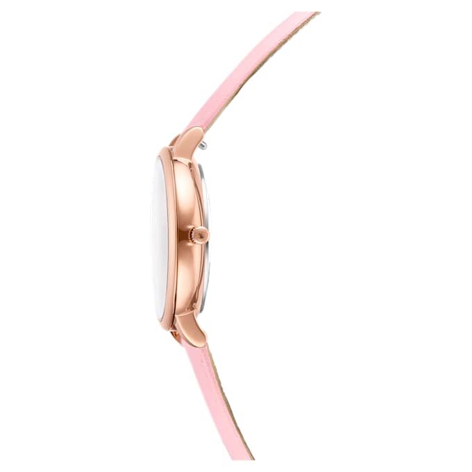 Teddy-Uhr Swiss Made, Lederarmband, rosa, roségoldfarben Teddy-Uhr Swiss Made, Lederarmband, rosa, roségoldfarben