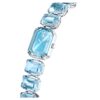 Uhr mit achtkantigem Armband, blau, Edelstahl Uhr mit achtkantigem Armband, blau, Edelstahl