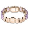Uhr mit achtkantigem Armband, lila, champagnerfarbene Gold-PVD-Beschichtung Uhr mit achtkantigem Armband, lila, champagnerfarbene Gold-PVD-Beschichtung