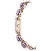 Uhr mit achtkantigem Armband, lila, champagnerfarbene Gold-PVD-Beschichtung Uhr mit achtkantigem Armband, lila, champagnerfarbene Gold-PVD-Beschichtung