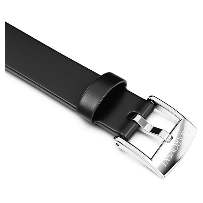 Uhrenarmband 12 mm (0.47″) breit, Leder, schwarz, Edelstahl Uhrenarmband 12 mm (0.47″) breit, Leder, schwarz, Edelstahl