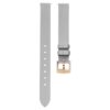 Uhrenarmband 12 mm (0.47″) breit, Leder, silberfarben, roségoldfarben veredelt Uhrenarmband 12 mm (0.47″) breit, Leder, silberfarben, roségoldfarben veredelt