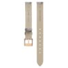 Uhrenarmband 12 mm (0.47″) breit, Leder, silberfarben, roségoldfarben veredelt Uhrenarmband 12 mm (0.47″) breit, Leder, silberfarben, roségoldfarben veredelt