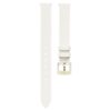 Uhrenarmband 12 mm (0.47″) breit, Leder, weiss, champagnerfarbene Goldoptik Uhrenarmband 12 mm (0.47″) breit, Leder, weiss, champagnerfarbene Goldoptik