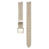 Uhrenarmband 12 mm (0.47″) breit, Leder, weiss, champagnerfarbene Goldoptik Uhrenarmband 12 mm (0.47″) breit, Leder, weiss, champagnerfarbene Goldoptik