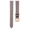 Uhrenarmband 13 mm (0.51″) breit, Leder, grau, roségoldfarben Uhrenarmband 13 mm (0.51″) breit, Leder, grau, roségoldfarben