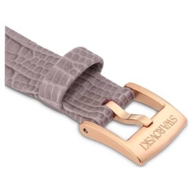 Uhrenarmband 13 mm (0.51″) breit, Leder, grau, roségoldfarben