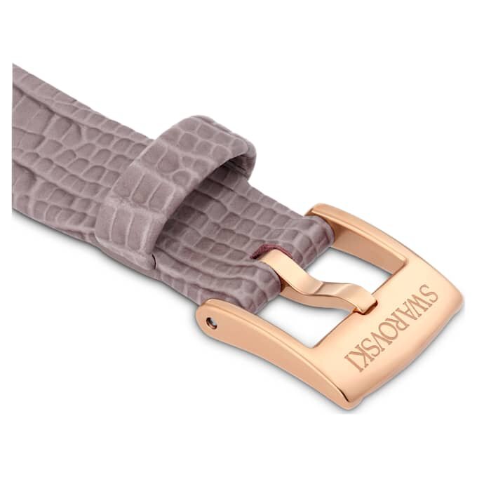Uhrenarmband 13 mm (0.51″) breit, Leder, grau, roségoldfarben Uhrenarmband 13 mm (0.51″) breit, Leder, grau, roségoldfarben