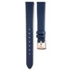 Uhrenarmband 14 mm (0.55″) breit, Leder, blau, roségoldfarben