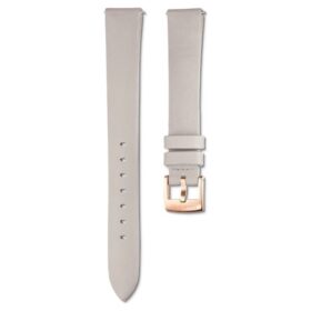 Uhrenarmband, 14 mm (0.55″) breit, Leder, grau, roségoldfarben