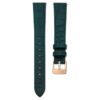 Uhrenarmband 14 mm (0.55″) breit, Leder, grün, roségoldfarben Uhrenarmband 14 mm (0.55″) breit, Leder, grün, roségoldfarben